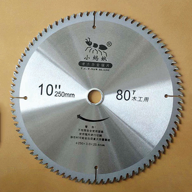 10 Zoll 80 Zähne TCT Holzschneidkreissägeblatt